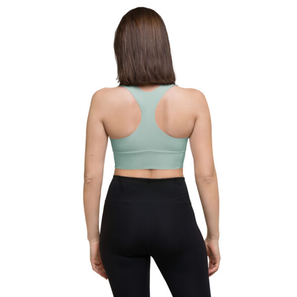 Longline Coastal Sage Sports Bra - Recycled Compression
