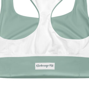Longline Coastal Sage Sports Bra - Recycled Compression - Image 5