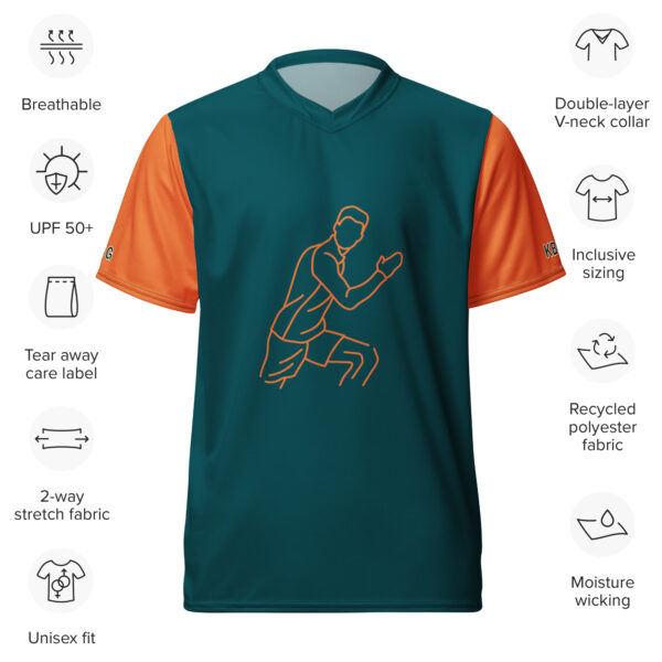 Men’s Recycled Sports T-Shirt – Breathable Moisture-Wicking V-Neck for Running & Gym