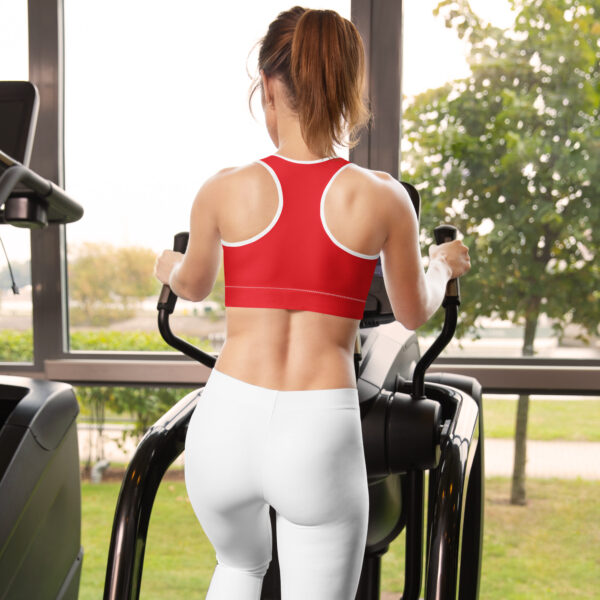 Women's Moisture-Wicking Sports Bra with Support - Scoop Neck Racerback for Yoga, Gym, and Running