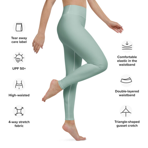 Coastal Sage Yoga Leggings – Stretchy High-Waist