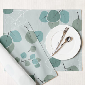 Premium Water-Resistant Placemat Set of 4 - 18" x 14" Hemmed Table Mats with Custom Patterns for Everyday Dining and Special Gatherings - Image 4