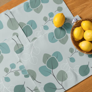 Premium Water-Resistant Placemat Set of 4 - 18" x 14" Hemmed Table Mats with Custom Patterns for Everyday Dining and Special Gatherings - Image 5