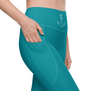 Eastern Blue Legging with Pockets – Recycled High-Waist