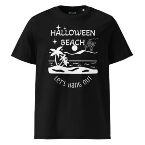 Halloween White Beach Organic T-shirt – Ribbed Comfort