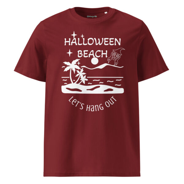 Halloween White Beach Organic T-shirt – Ribbed Comfort
