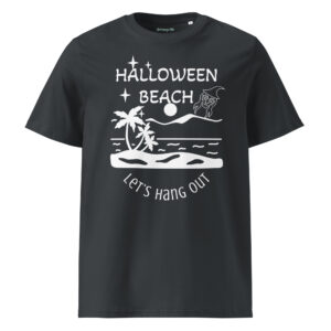 Halloween White Beach Organic T-shirt – Ribbed Comfort - Image 17