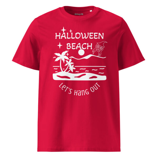 Halloween White Beach Organic T-shirt – Ribbed Comfort