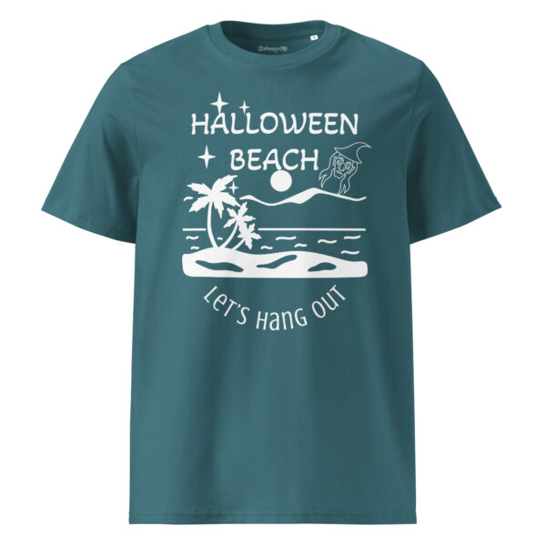 Halloween White Beach Organic T-shirt – Ribbed Comfort