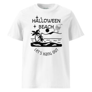 Halloween Beach Organic T-shirt – Ribbed Comfort - Image 13
